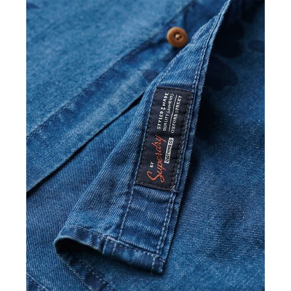 Superdry Vintage Loom Lyhythihainen Paita Sininen S Mies