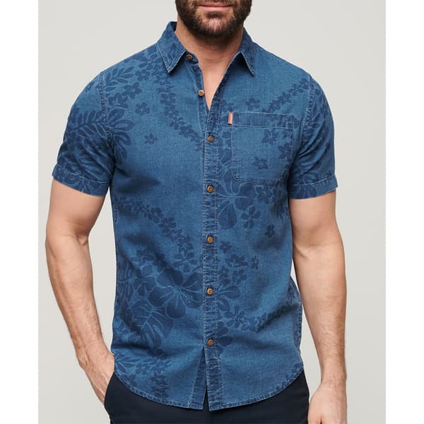 Superdry Vintage Loom Lyhythihainen Paita Sininen S Mies