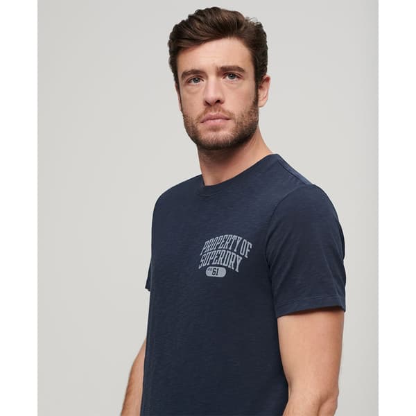 Superdry Athletic College Graphic T-shirt Med Korta ärmar Blå XL Man