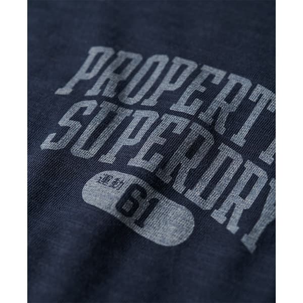 Superdry Athletic College Graphic T-shirt Med Korta ärmar Blå XL Man