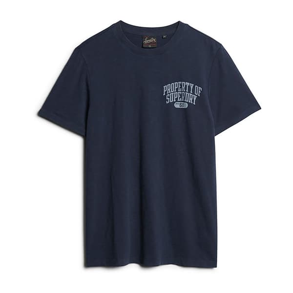 Superdry Athletic College Graphic T-shirt Med Korta ärmar Blå XL Man