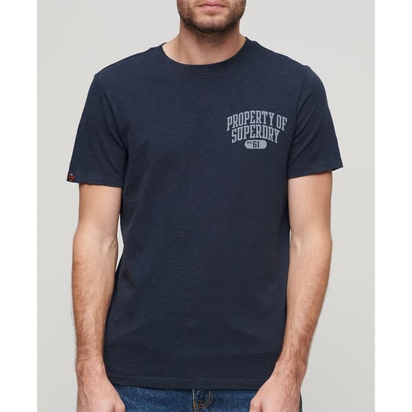 Superdry Athletic College Graphic T-shirt Med Korta ärmar Blå XL Man
