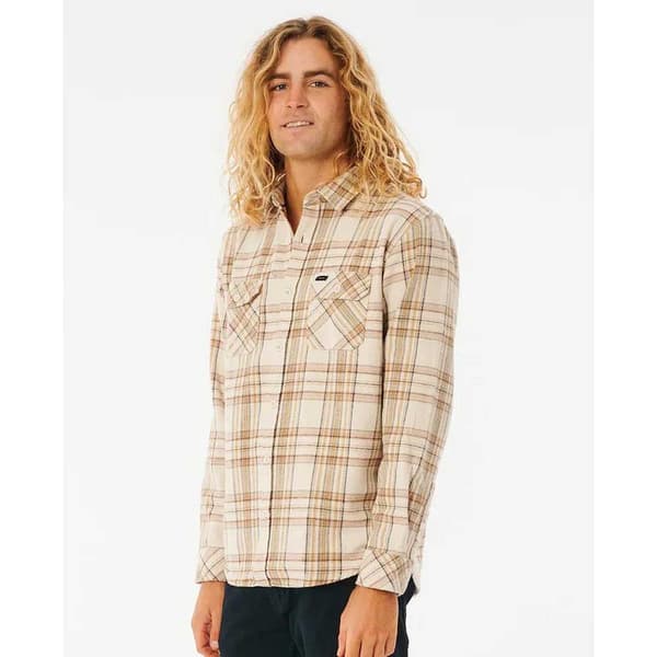 Rip Curl Griffin Flannel Skjorte Med Lange ærmer Beige XL Mand