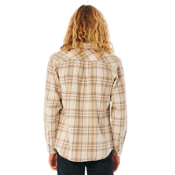 Rip Curl Griffin Flannel Skjorte Med Lange ærmer Beige XL Mand