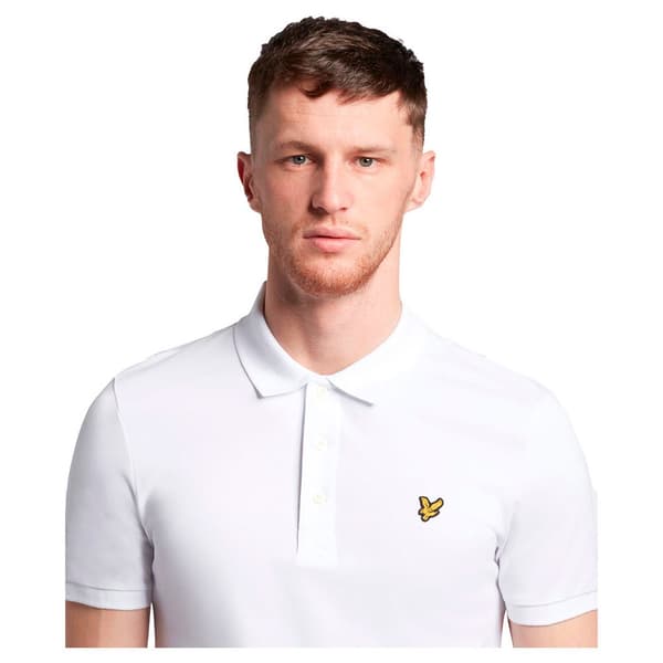 Lyle & Scott Plain Kortärmad Polotröja Vit L Man