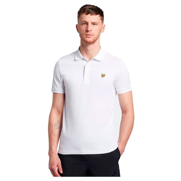 Lyle & Scott Plain Kortärmad Polotröja Vit L Man