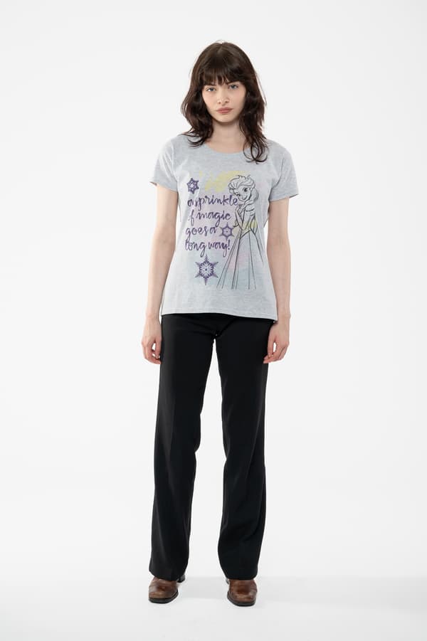 Disney Frozen Sparkle Wherever You Go Skinny Fit T Shirt