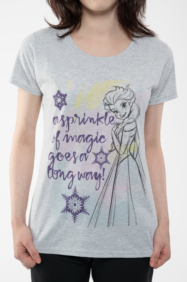 Disney Frozen Sparkle Wherever You Go Skinny Fit T Shirt