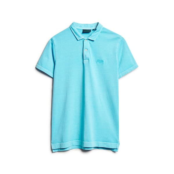 Superdry Essential Logo Neon Kortærmet Polo Blå S Mand