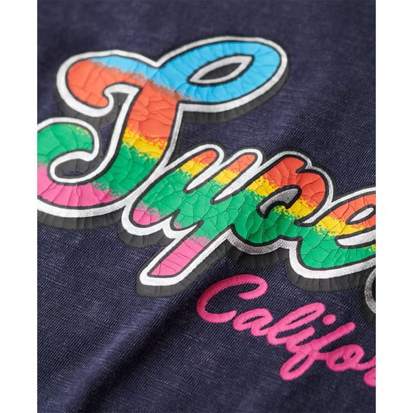 Superdry Cali Sticker Fitted T-shirt Med Korta ärmar Lila XS Kvinna