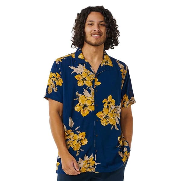 Rip Curl Aloha Hotel Kortærmet Skjorte Gul M Mand