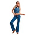Miniatyrbild 6 av 6: Superdry Collared Denim Zip ärmlös T-shirt Blå L Kvinna