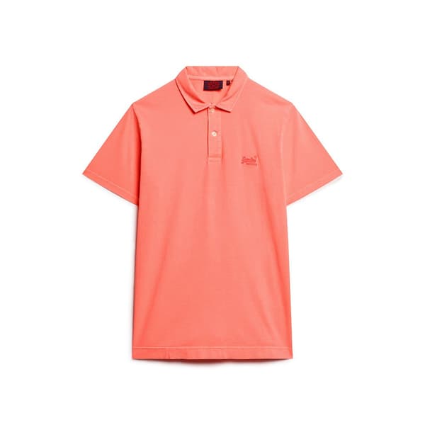 Superdry Essential Logo Neon Kortärmad Polotröja Orange 2XL Man