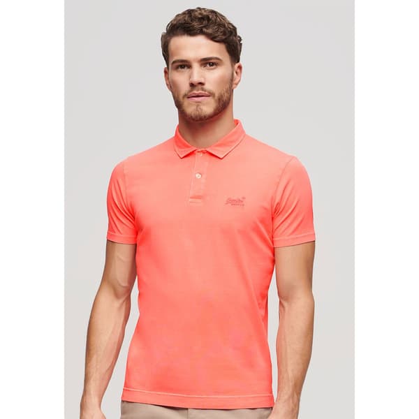 Superdry Essential Logo Neon Kortärmad Polotröja Orange 2XL Man