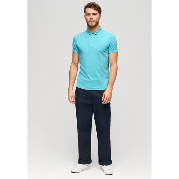 Superdry Essential Logo Neon Kortærmet Polo Blå 2XL Mand
