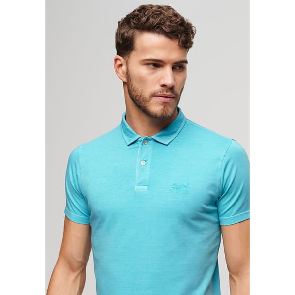Superdry Essential Logo Neon Kortærmet Polo Blå 2XL Mand