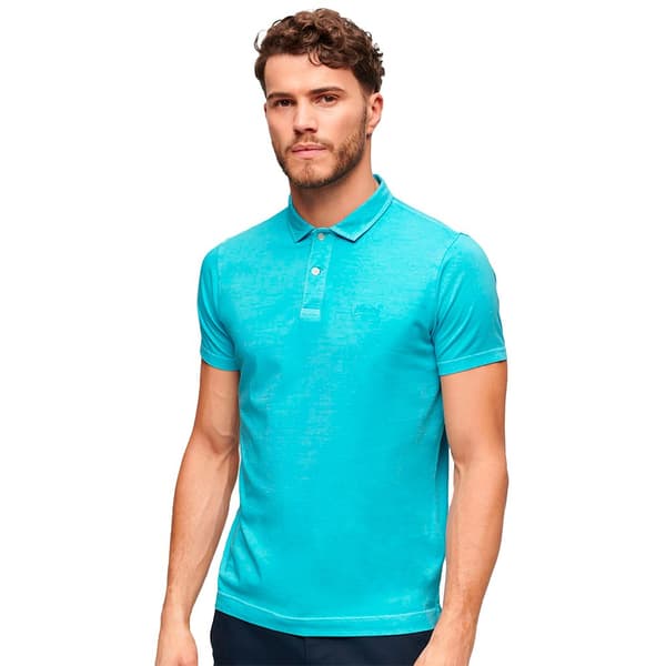 Superdry Essential Logo Neon Kortærmet Polo Blå 2XL Mand