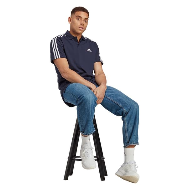 Adidas 3s Pique Ps Kortärmad Polotröja Blå S / Regular Man