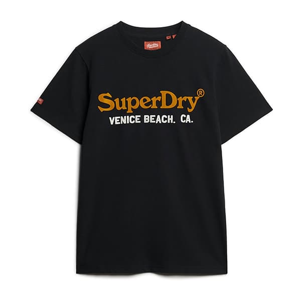 Superdry Venue Duo Logo T-shirt Med Korta ärmar Svart L Man