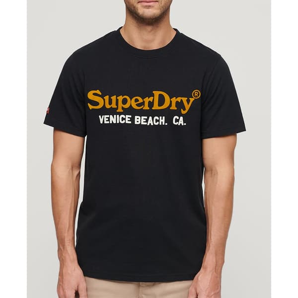 Superdry Venue Duo Logo T-shirt Med Korta ärmar Svart L Man