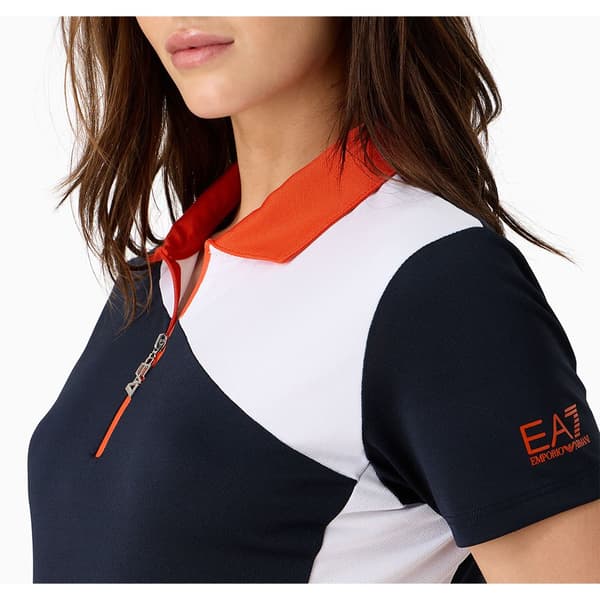 Ea7 Emporio Armani 3dtf06_tjldz Kortärmad Polotröja Blå L Kvinna