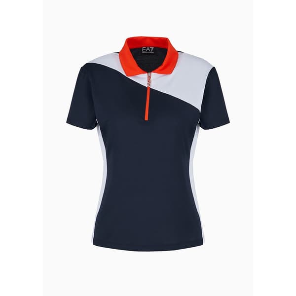 Ea7 Emporio Armani 3dtf06_tjldz Kortärmad Polotröja Blå L Kvinna