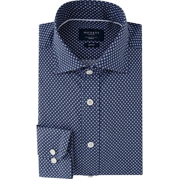 Hackett Geo Floral Skjorte Med Lange ærmer Blå XL Mand