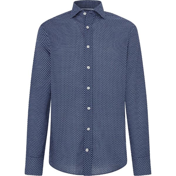 Hackett Geo Floral Skjorte Med Lange ærmer Blå XL Mand