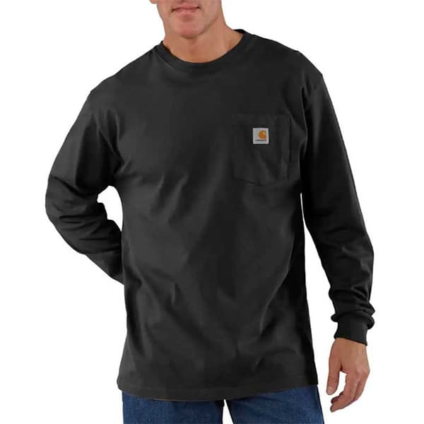 Carhartt K126 Pocket Loose Fit T-shirt Med Lång ärm Grå M
