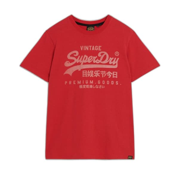 Superdry Classic Vintage Logo Heritage Lyhythihainen T-paita Punainen XL Mies