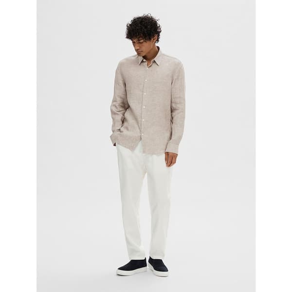 Selected Regkylian Skjorte Med Lange ærmer Beige L Mand