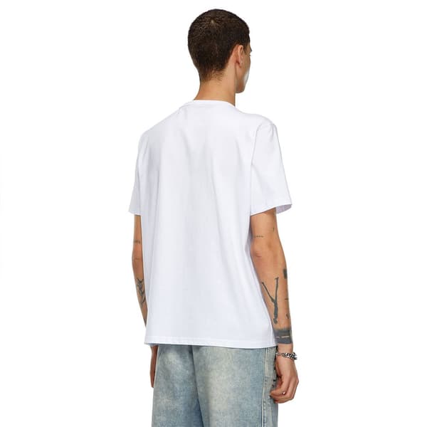 Diesel T Adjust Microdiv T-shirt Med Korta ärmar Vit M Man