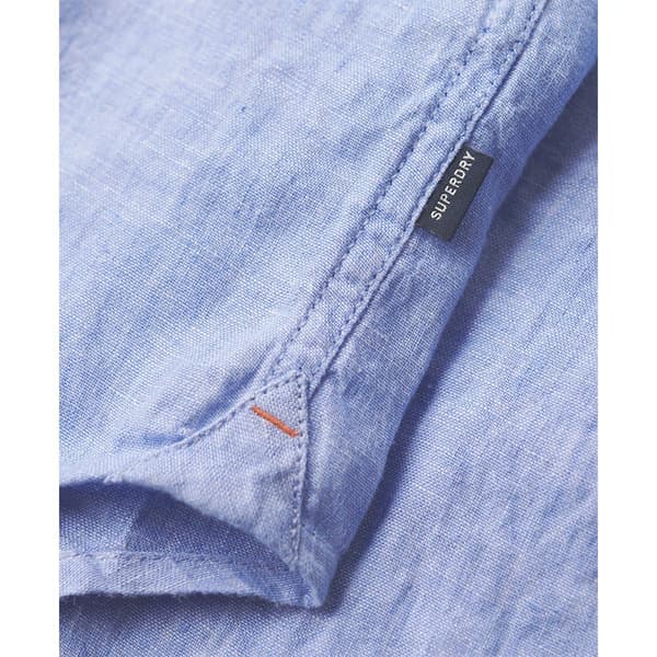 Superdry Studios Casual Linen Pitkähihainen Paita Sininen 3XL Mies