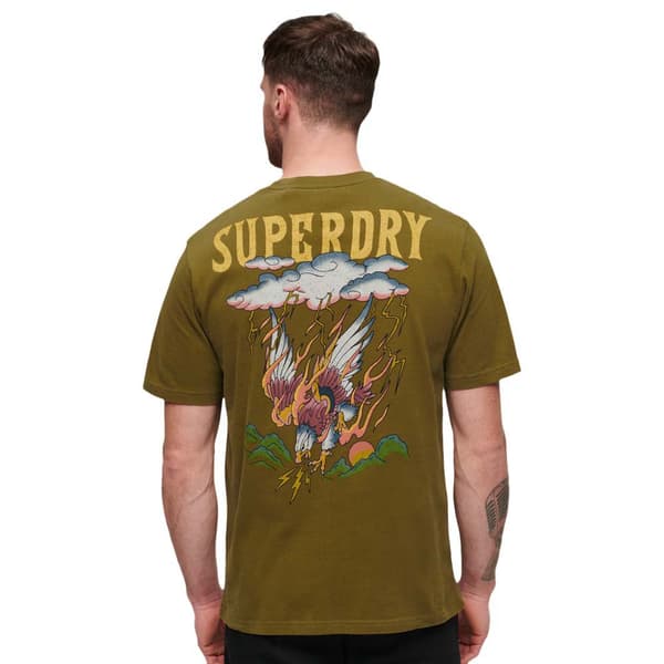 Superdry Tattoo Graphic Loose T-shirt Med Korta ärmar Grönt XL Man