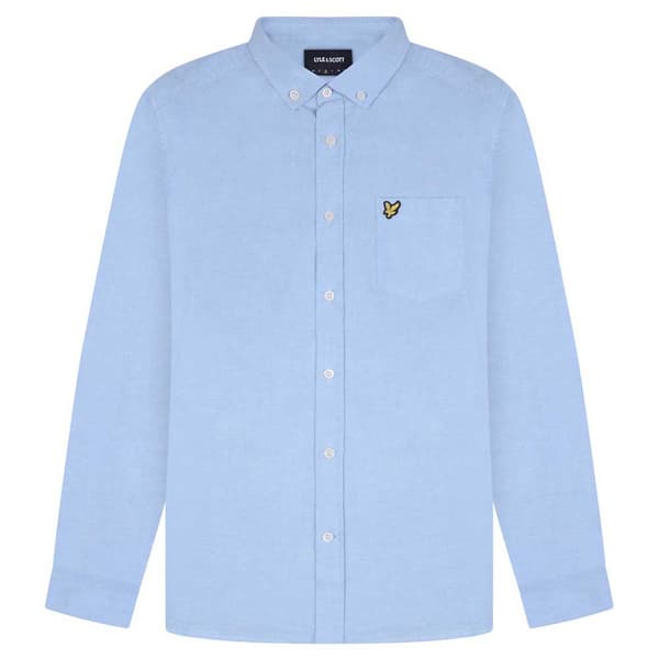 Lyle & Scott Regular Fit Light Weight Oxford Skjorta Med Långa ärmar Blå S Man