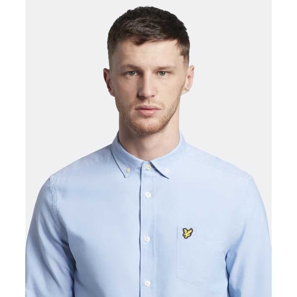 Lyle & Scott Regular Fit Light Weight Oxford Skjorta Med Långa ärmar Blå S Man