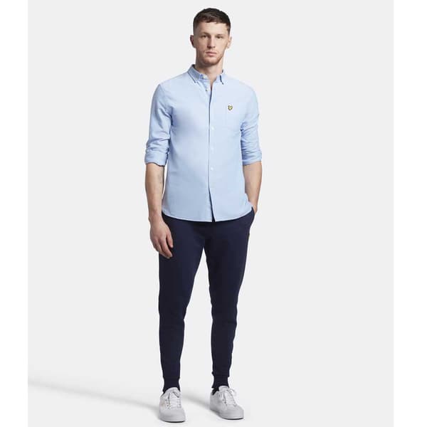 Lyle & Scott Regular Fit Light Weight Oxford Skjorta Med Långa ärmar Blå S Man