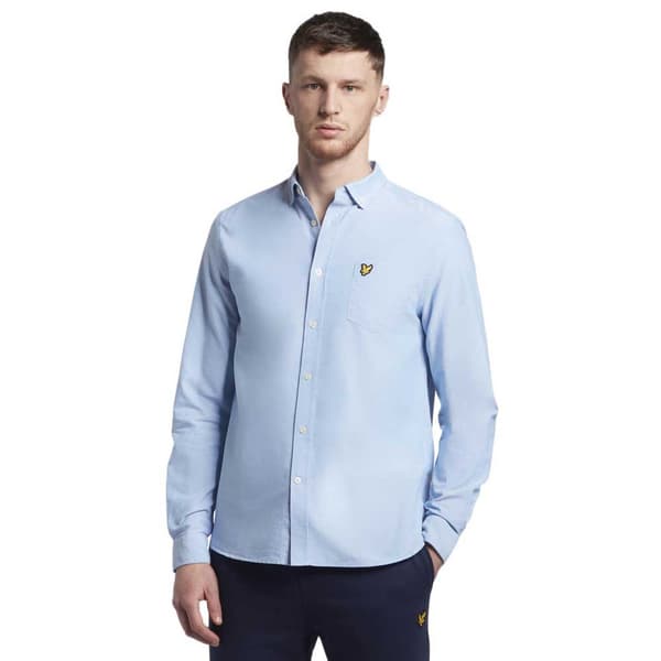 Lyle & Scott Regular Fit Light Weight Oxford Skjorta Med Långa ärmar Blå S Man