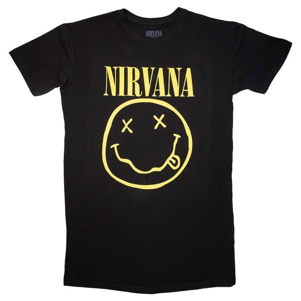 Nirvana Yellow Grunge Face T Shirt Dress