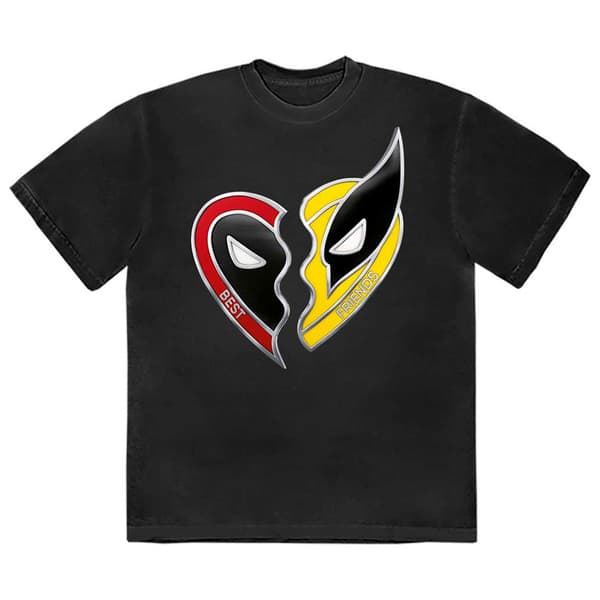 Deadpool And Wolverine Best Friends T Shirt Black XL