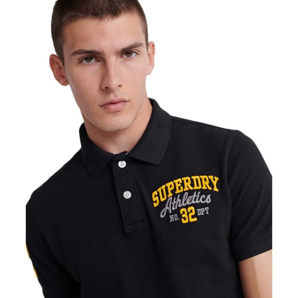 Superdry Classic Superstate Kortærmet Polo Sort L Mand