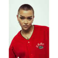 Miniatyrbild 4 av 4: Grimey Lucky Dragon Terry Towelling Baseball Kortärmad T-shirt Med V-ringning Röd L Man