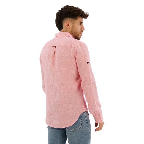 Superdry Studios Casual Linen Skjorta Med Långa ärmar Rosa 2XL Man