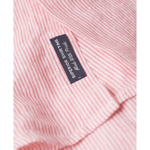 Superdry Studios Casual Linen Skjorta Med Långa ärmar Rosa 2XL Man
