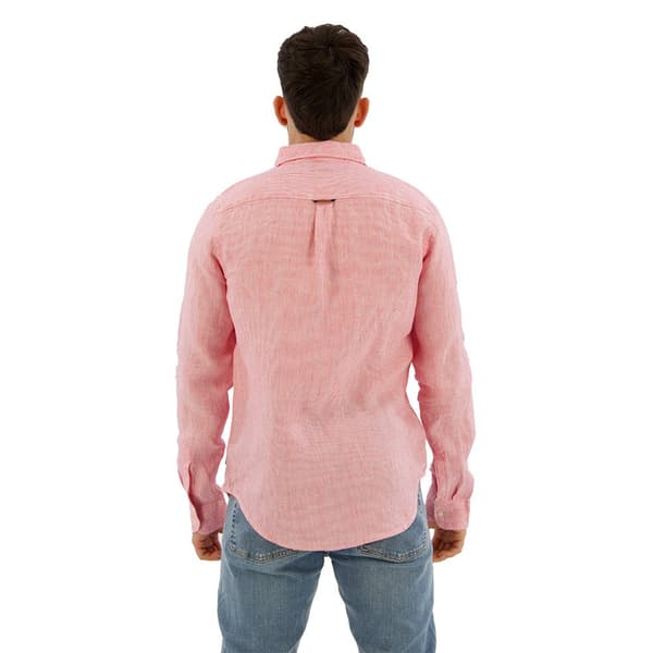 Superdry Studios Casual Linen Skjorta Med Långa ärmar Rosa 2XL Man