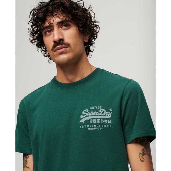Superdry Classic Vintage Logo Heritage Lyhythihainen T-paita Vihreä 2XL Mies