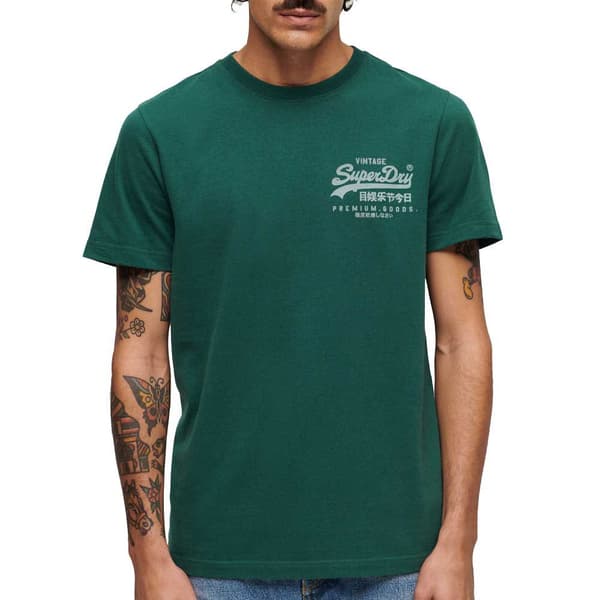 Superdry Classic Vintage Logo Heritage Lyhythihainen T-paita Vihreä 2XL Mies