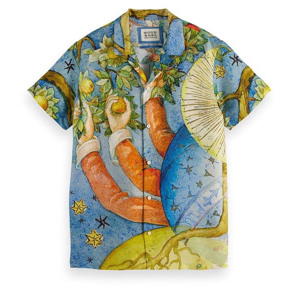 Scotch & Soda 178432 Kortærmet Skjorte Flerfarvet S Mand