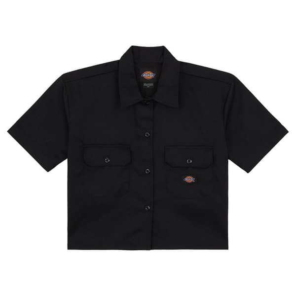 Dickies Work Cropped Kortärmad Skjorta Svart S Kvinna
