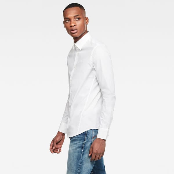 G-star Dressed Super Slim Skjorta Med Långa ärmar Vit 2XS Man